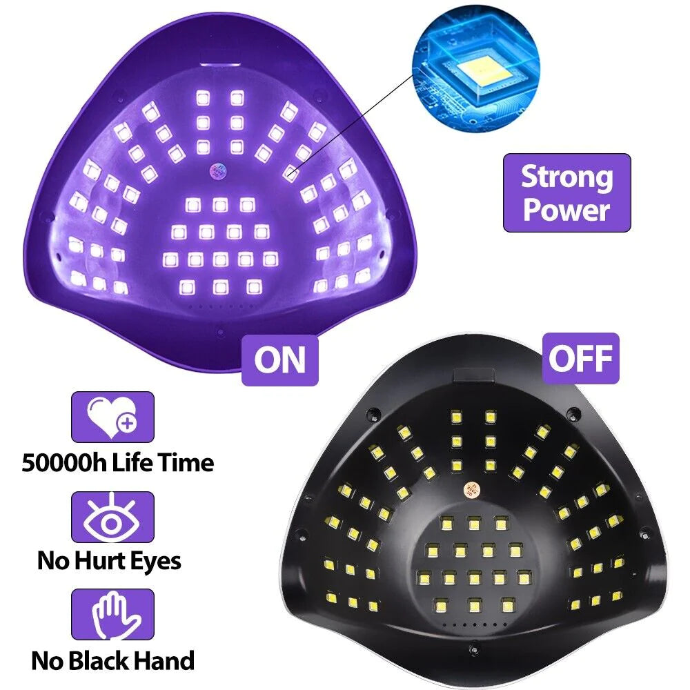 220W Nail Dryer LED Lamp UV Light Polish Gel Curing Machine Electric Manicure