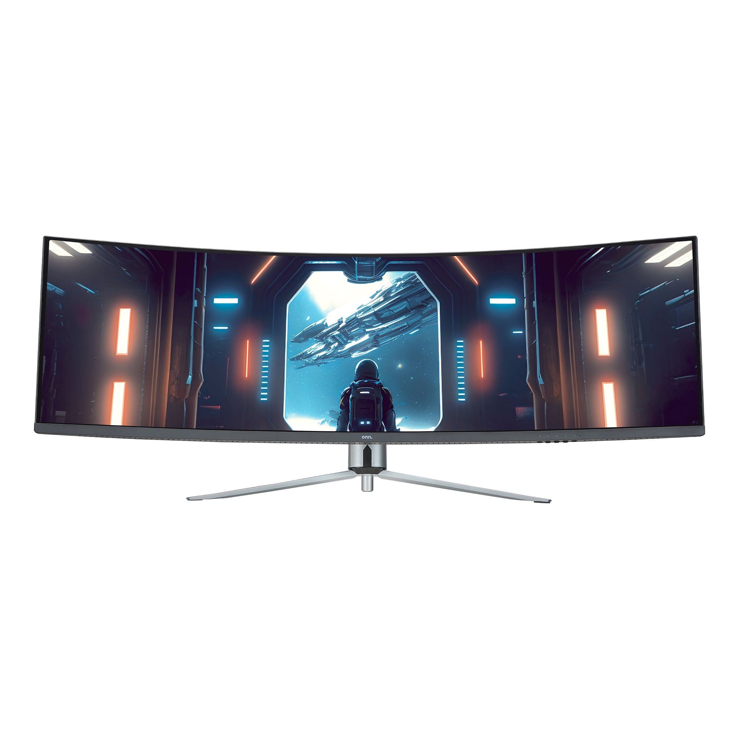 49" Curved Dual FHD (3840 X 1080P) 144Hz 1Ms Gaming Monitor with Cables, Black, New