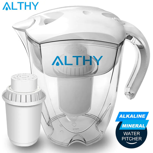 Alkaline Water with ALTHY's 3.5L Alkaline Mineral Water Pitcher Ionizer